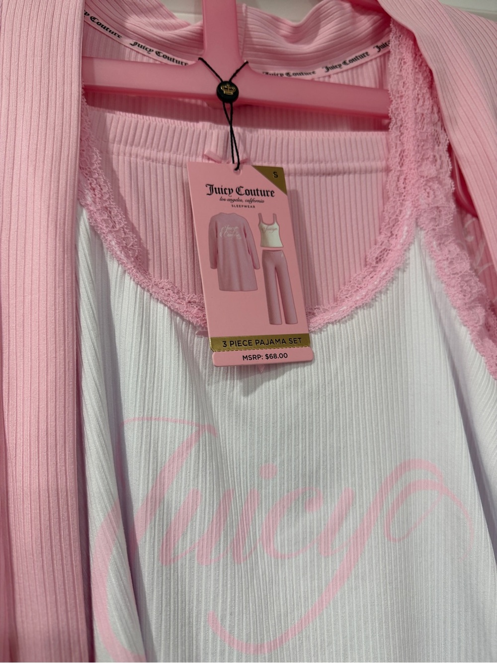 Juicy Couture Pink 3-Piece Lounge & Sleep Set - Picture 3 of 3